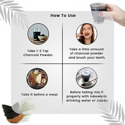 Havintha -100% Natural Activated Charcoal Powder for Skin - Face Pack